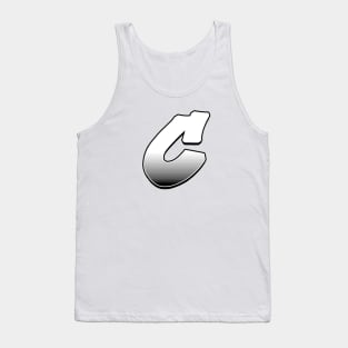 Letter C - White / Grey fade Tank Top